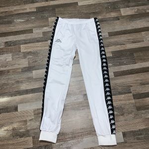 White low rise kappa pants